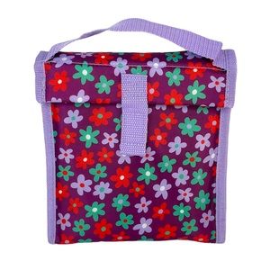 Everyday Living Flower Power Lunch Bag, Purple, Red, Seafoam Green